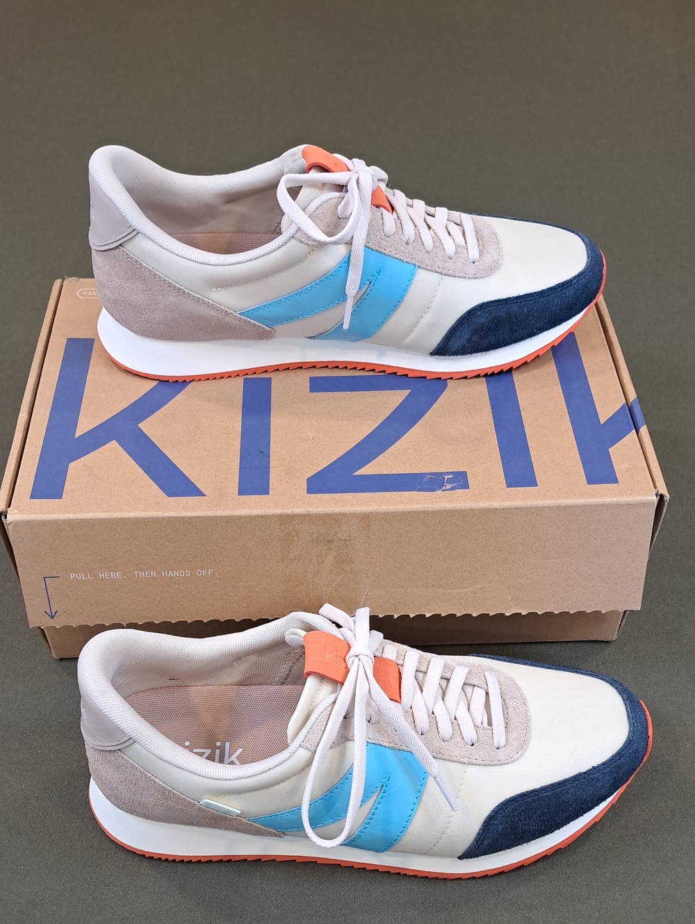 Kizik Milan Hands-Free Sneaker - Color: Whitecap Gray/Gulf Stream - Size: Men 11